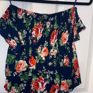 Floral off the shoulder top